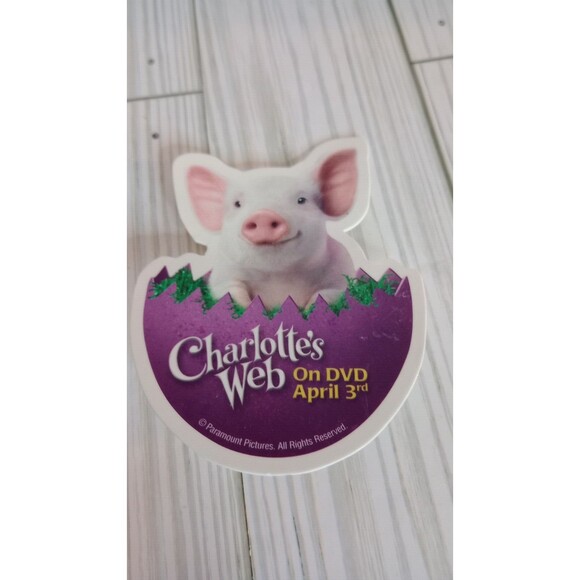 Charlotte's Web Promotional Pin Coming to DVD Approx. 3 Inches - Picture 1 of 1